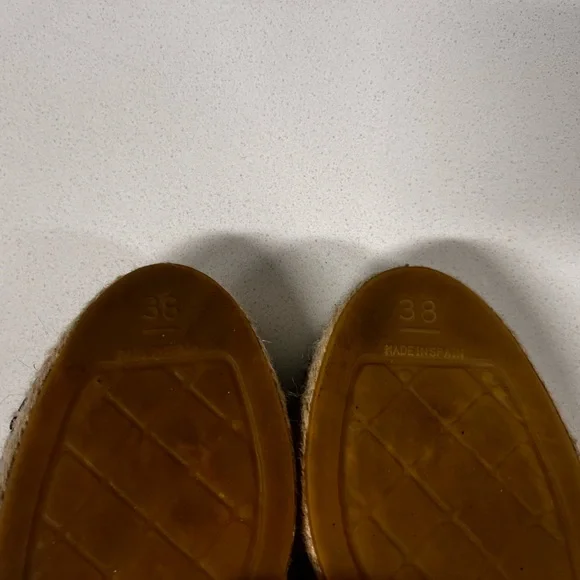 CHANEL Knitted Wool Lambskin Chain CC Espadrilles Size: 38 - Picture 6 of 6